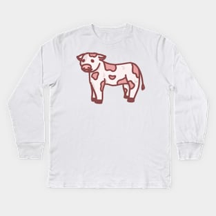 Strawberry Cow Kids Long Sleeve T-Shirt